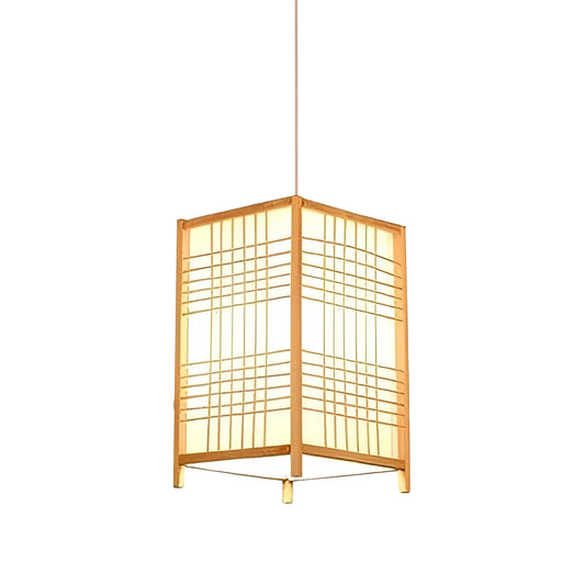 Bamboo Square Cage Chandelier