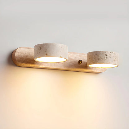 Double Travertine Wall Lamp