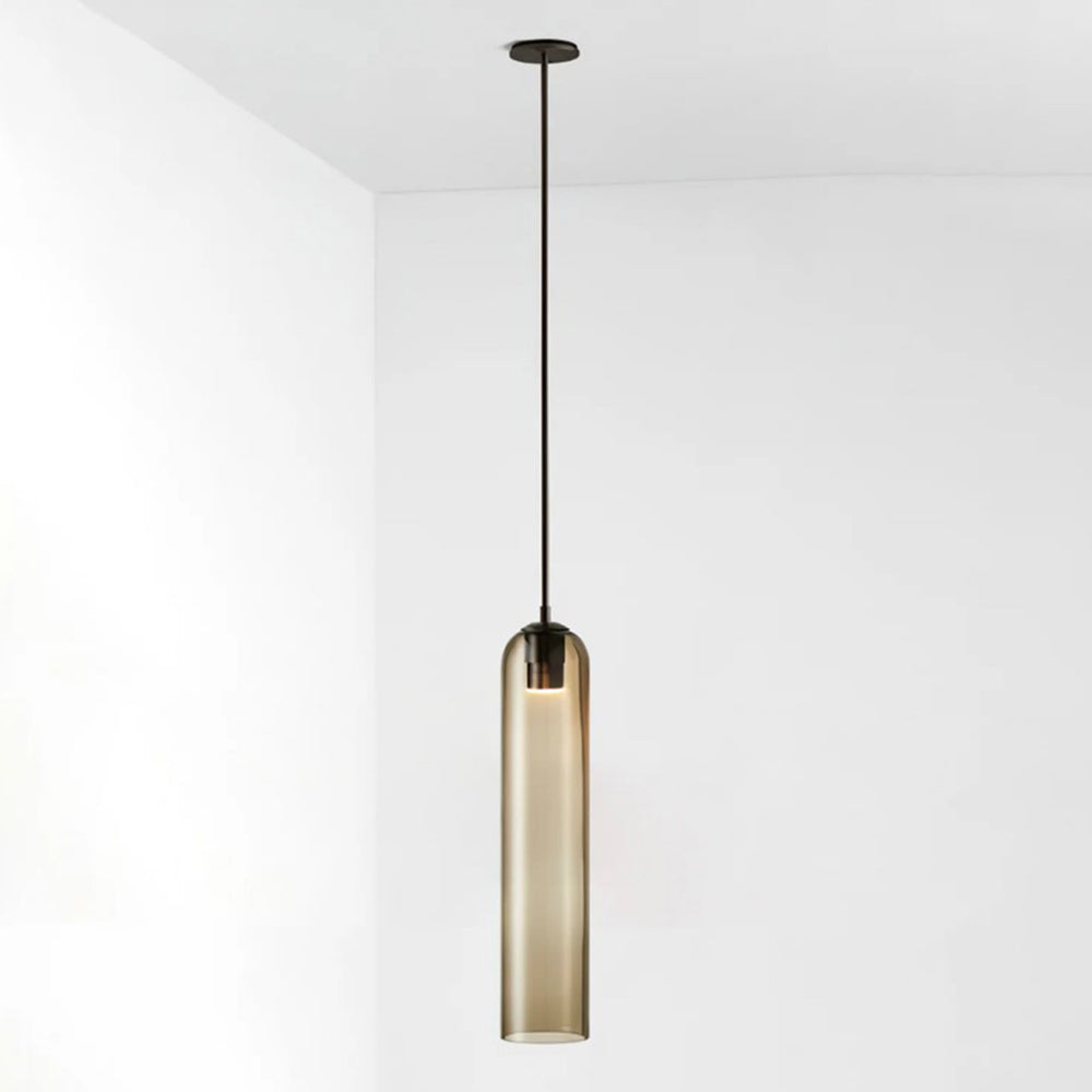 Long Tube Glass Pendant Light