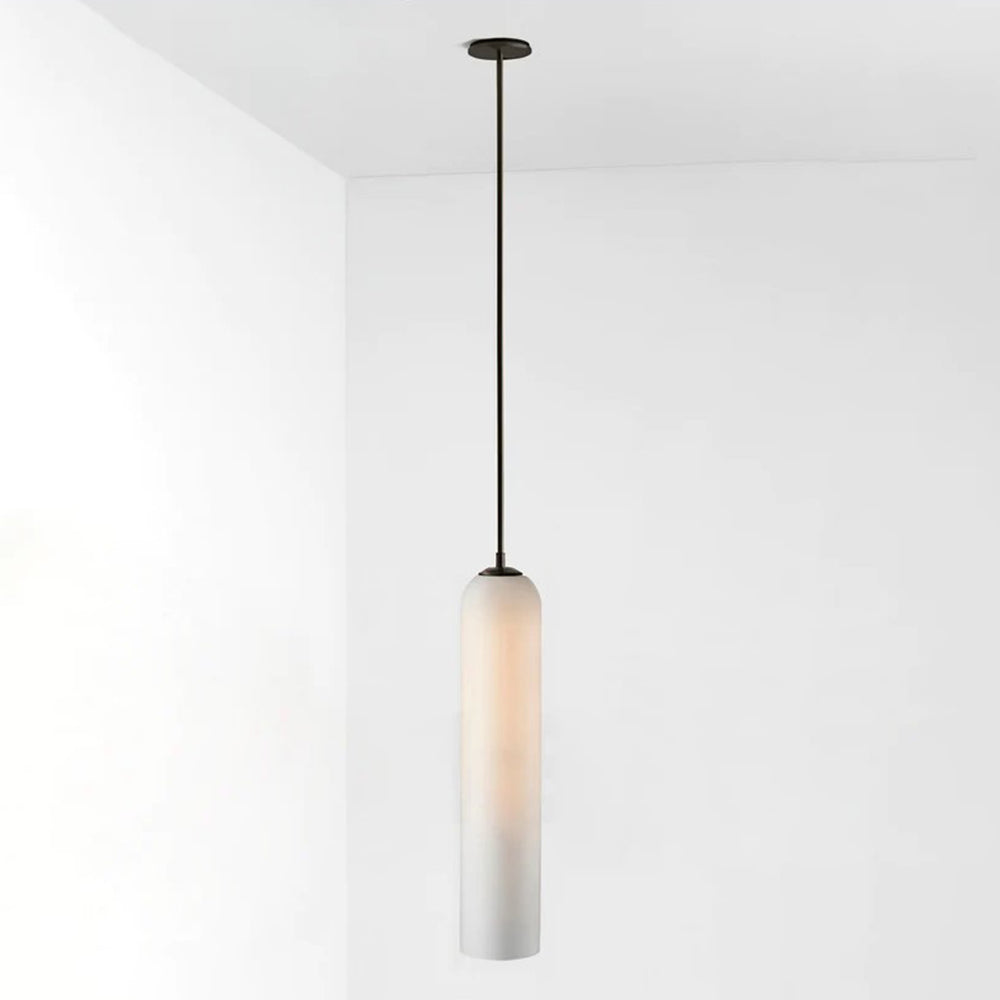 Long Tube Glass Pendant Light