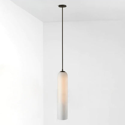 Long Tube Glass Pendant Light