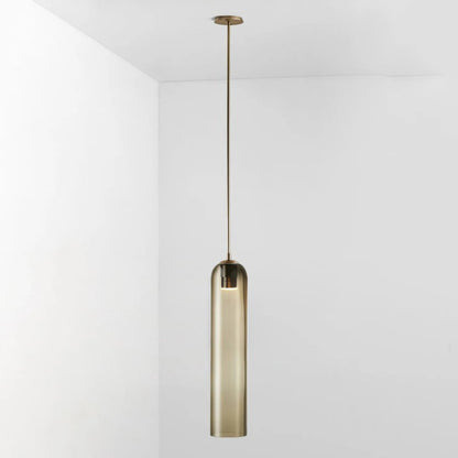 Long Tube Glass Pendant Light