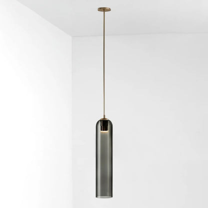 Long Tube Glass Pendant Light