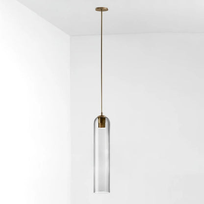 Long Tube Glass Pendant Light