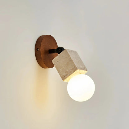 Rotating Travertine Wall Light