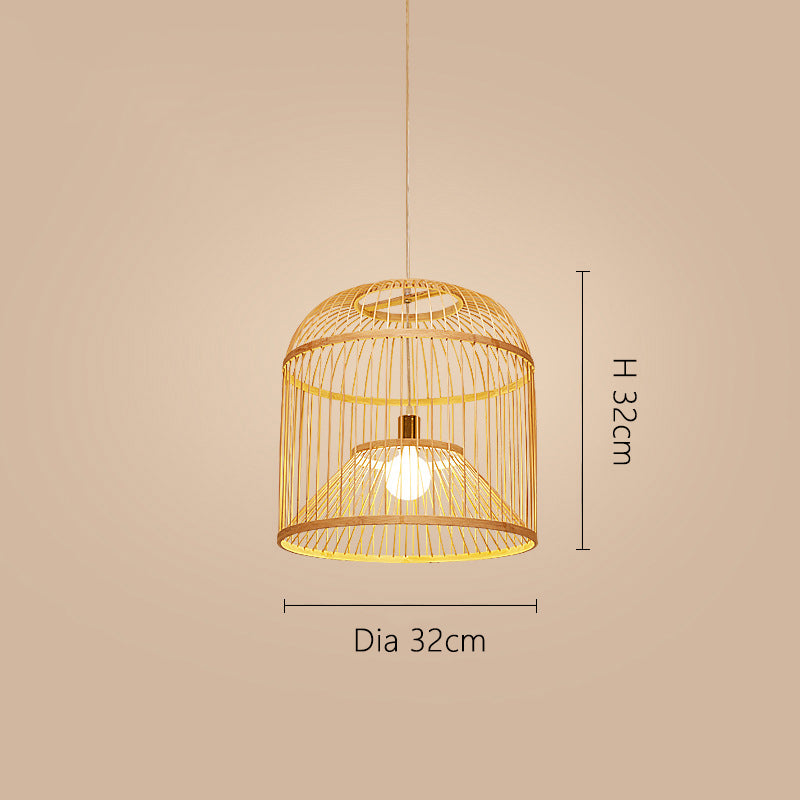 Birdcage Bamboo Rattan Lantern Lamp