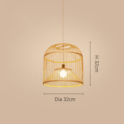 Birdcage Bamboo Rattan Lantern Lamp