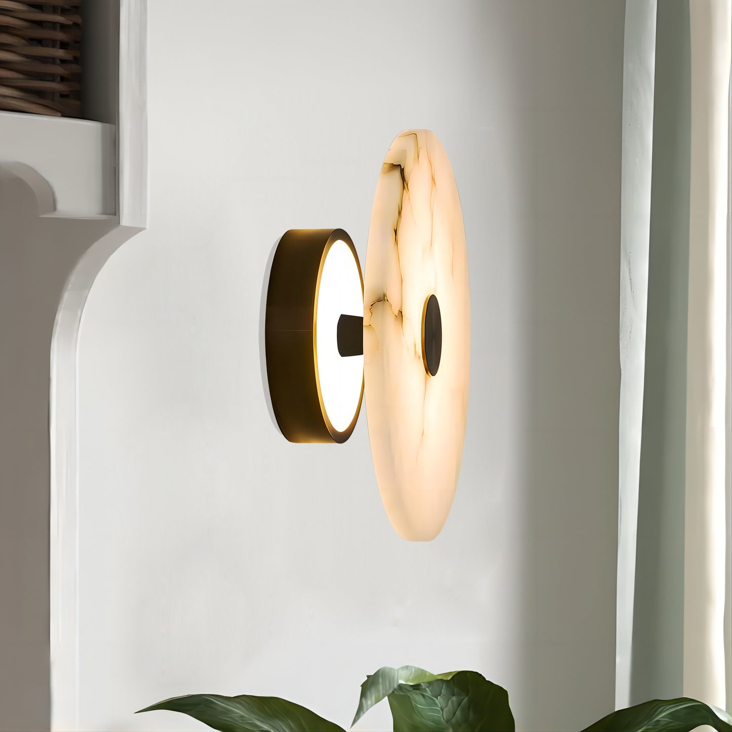 Alabaster Eclipse Sconce-Old