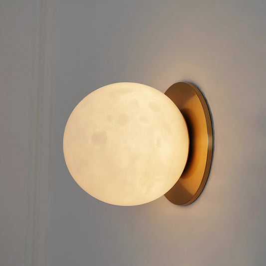 Alabaster Mini Orb Wall Sconce