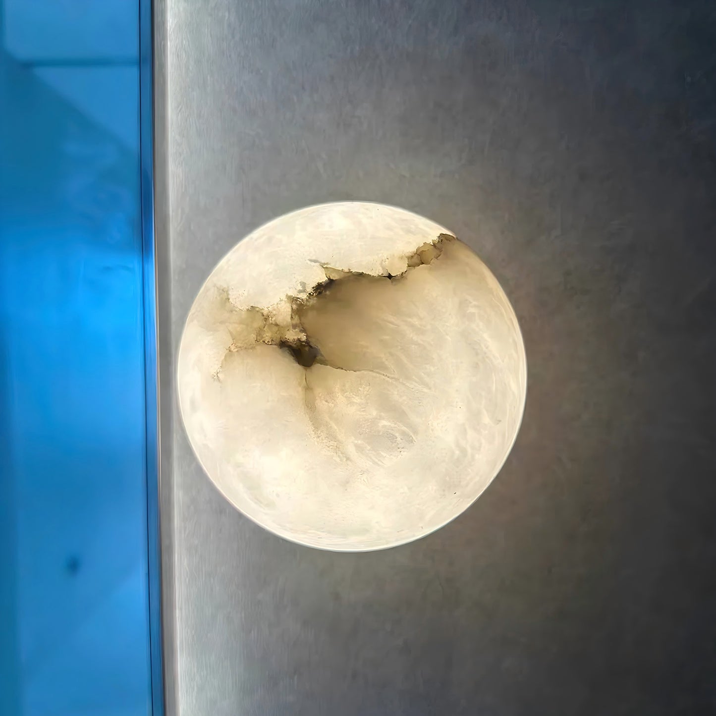 Alabaster Mini Orb Wall Sconce