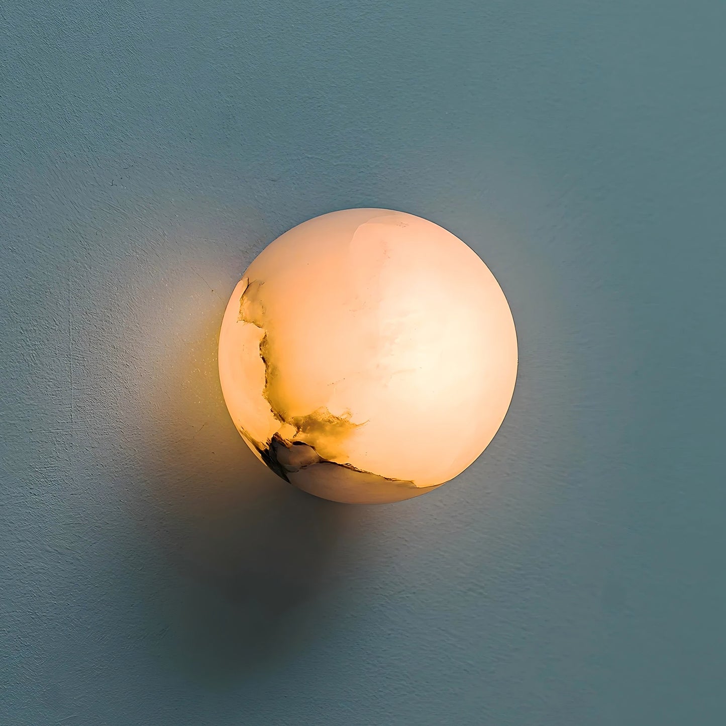 Alabaster Mini Orb Wall Sconce