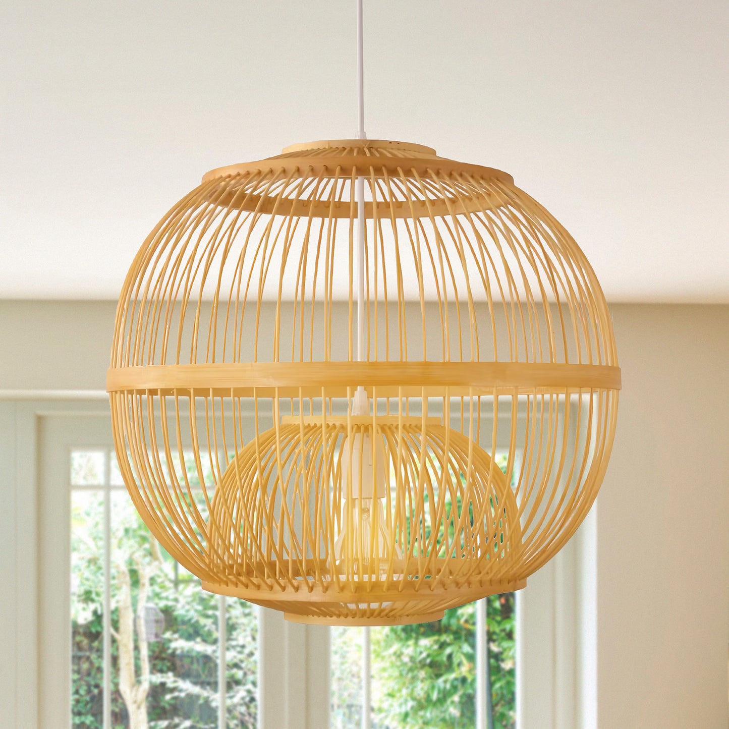 Bamboo Ball Chandelier