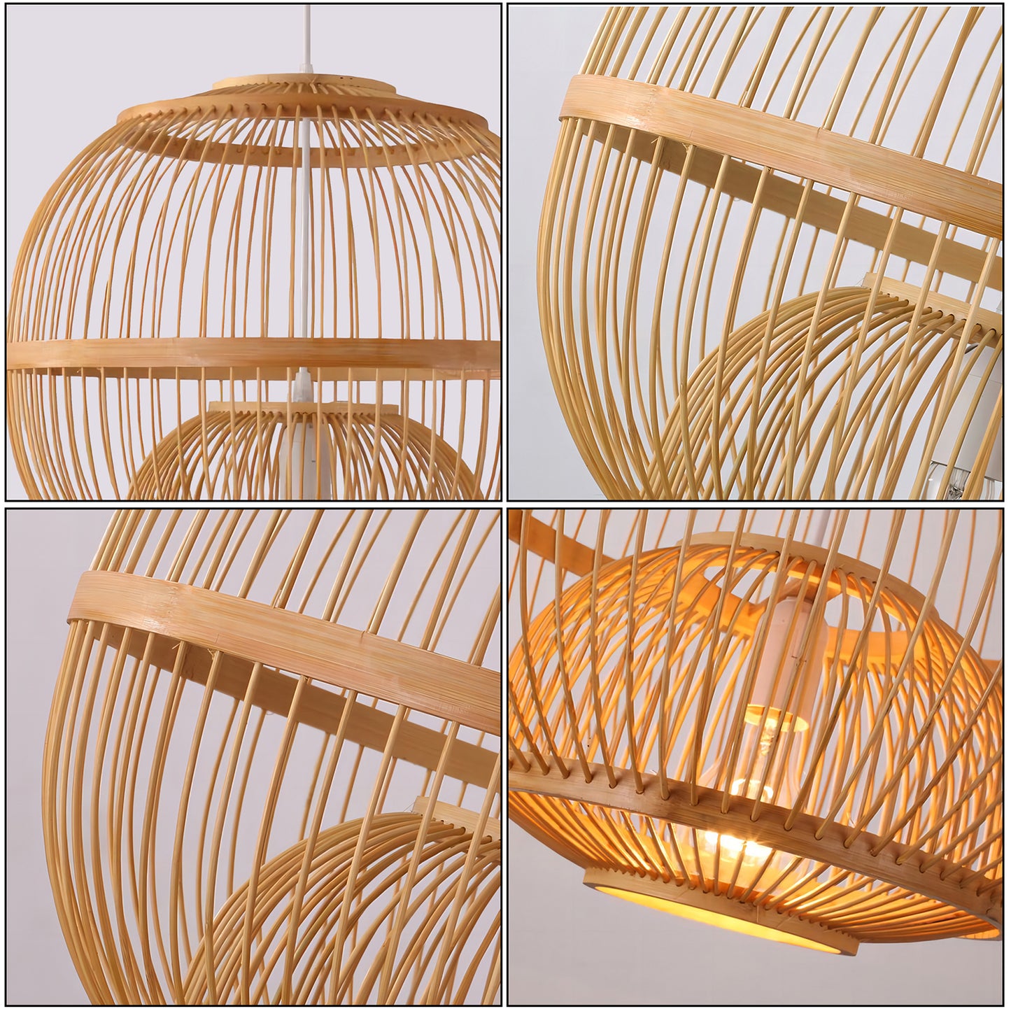 Bamboo Ball Chandelier