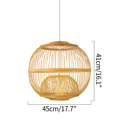 Bamboo Ball Chandelier