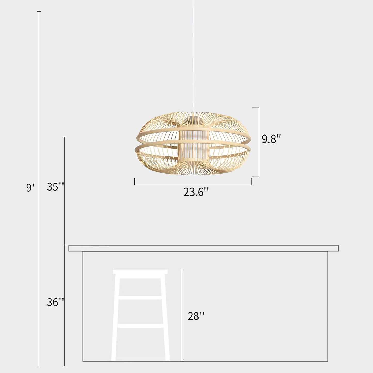 Bamboo Bread Chandelier