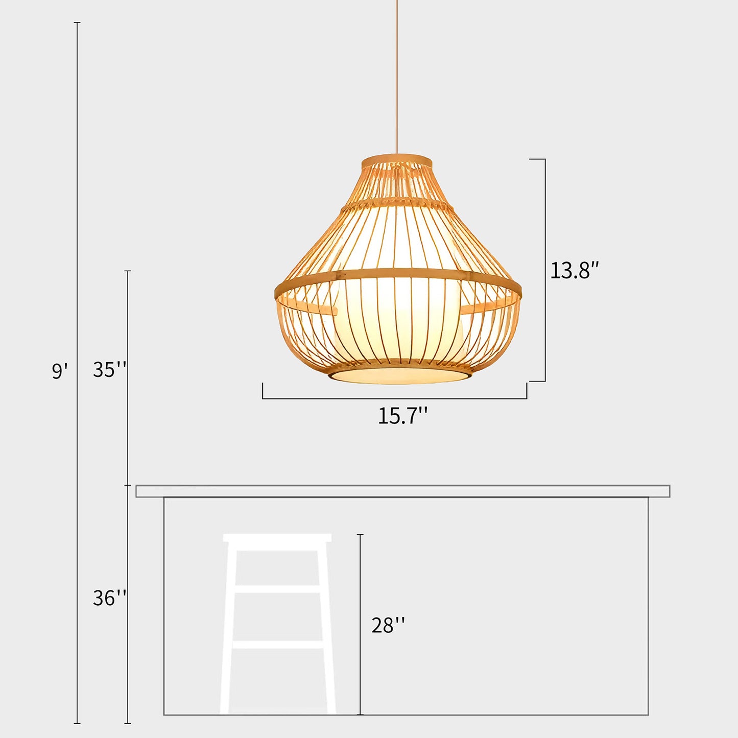 Bamboo Cake Chandelier