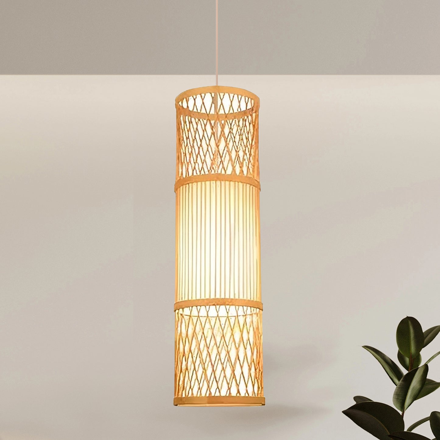 Bamboo Cross Straight Chandelier