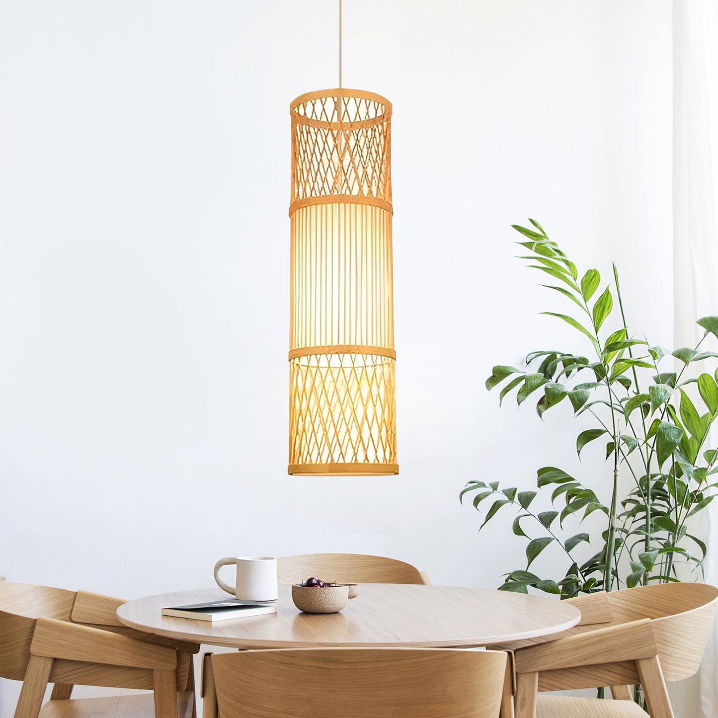 Bamboo Cross Straight Chandelier