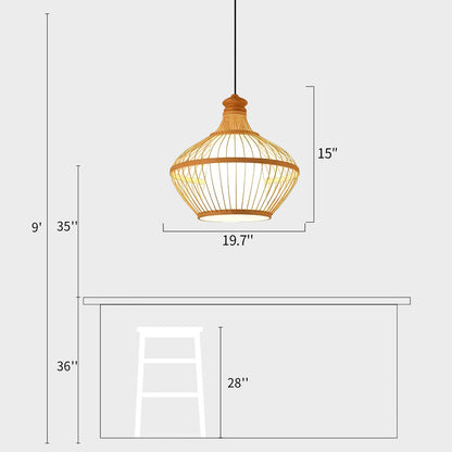 Bamboo Emperor Hat Chandelier