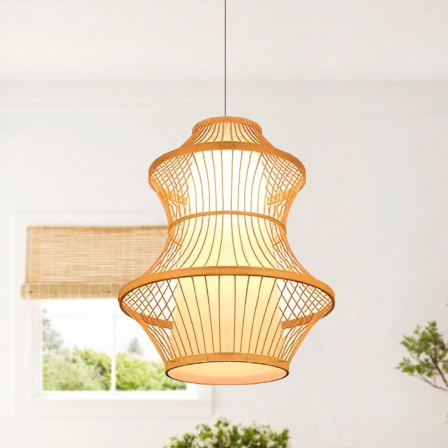 Bamboo Lobster Cage Chandelier