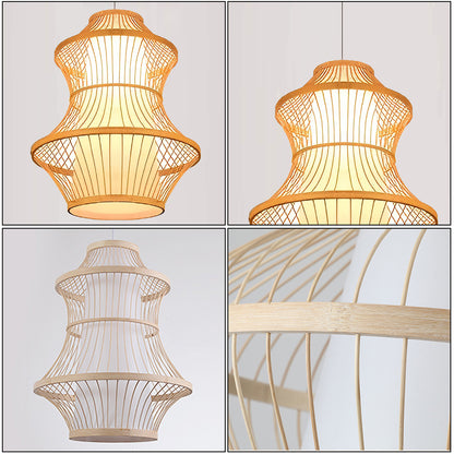 Bamboo Lobster Cage Chandelier