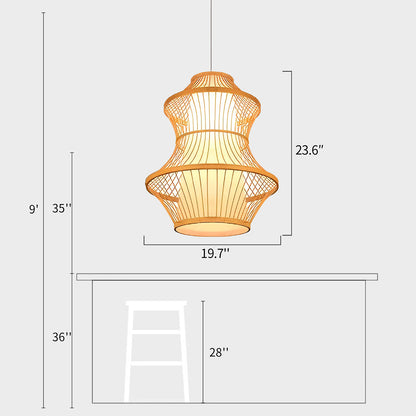 Bamboo Lobster Cage Chandelier