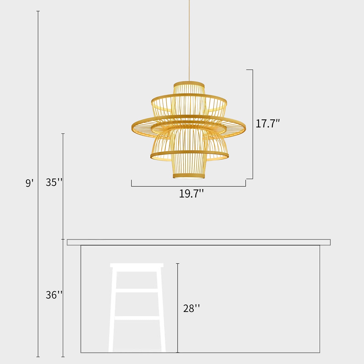 Bamboo Lotus Chandelier