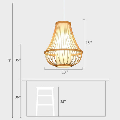 Bamboo Lotus Seed Chandelier