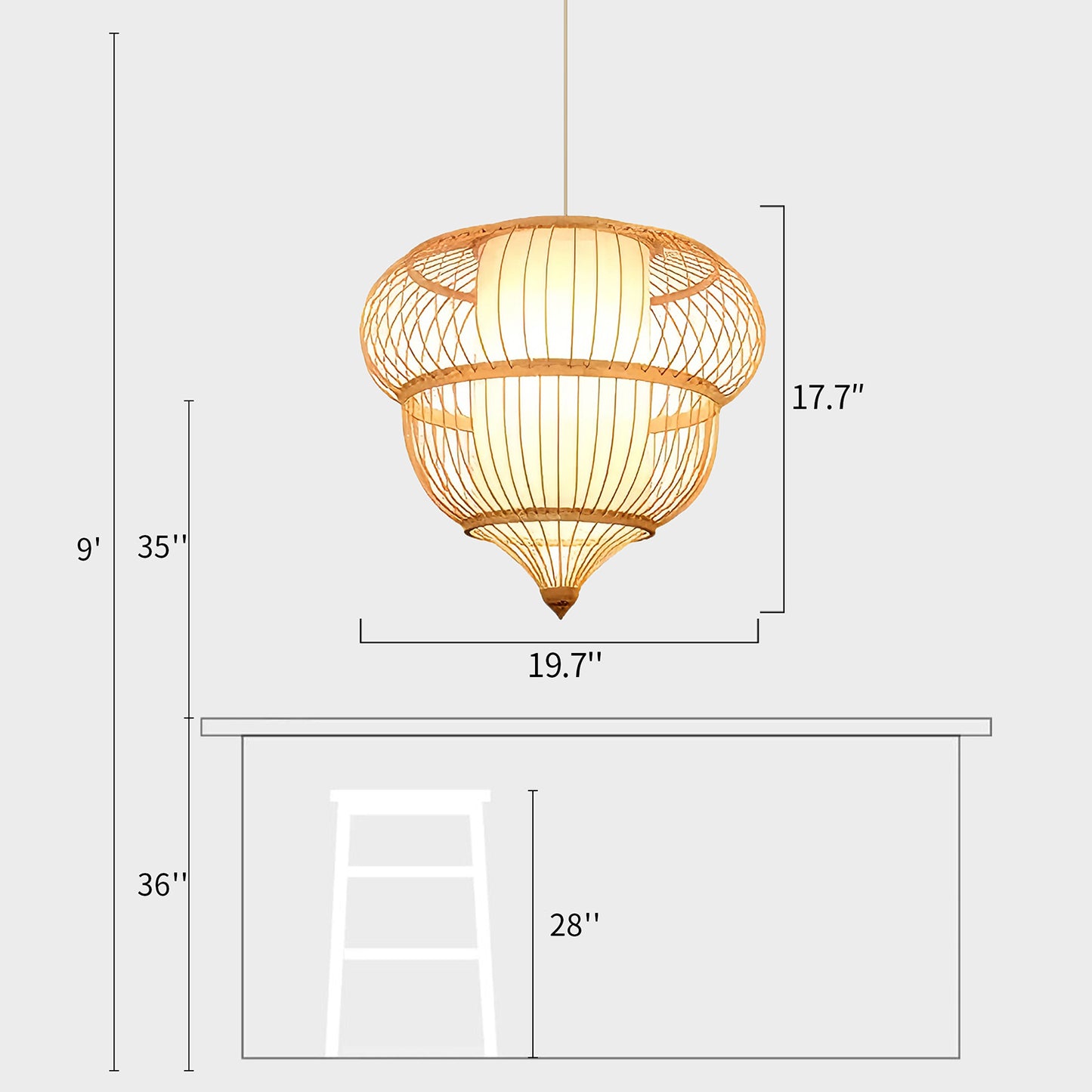 Bamboo Snail Chandelier