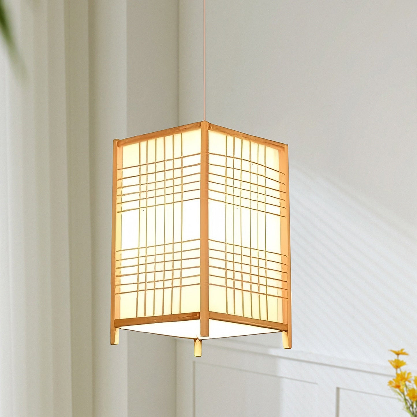 Bamboo Square Cage Chandelier