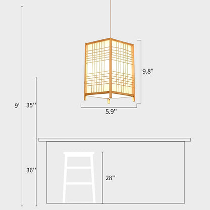 Bamboo Square Cage Chandelier