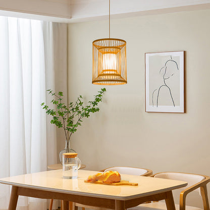 Bamboo Straight Layer Chandelier