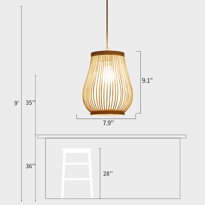 Bamboo Vase Chandelier