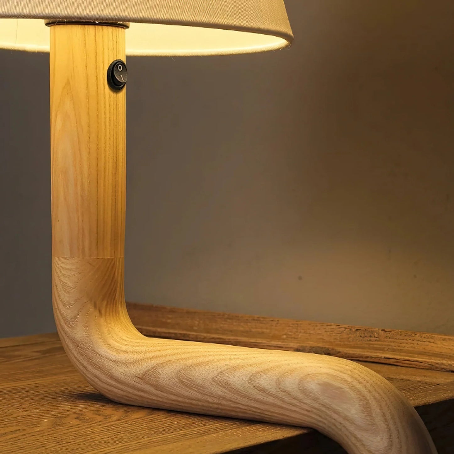 Bend Wood Table Lamp