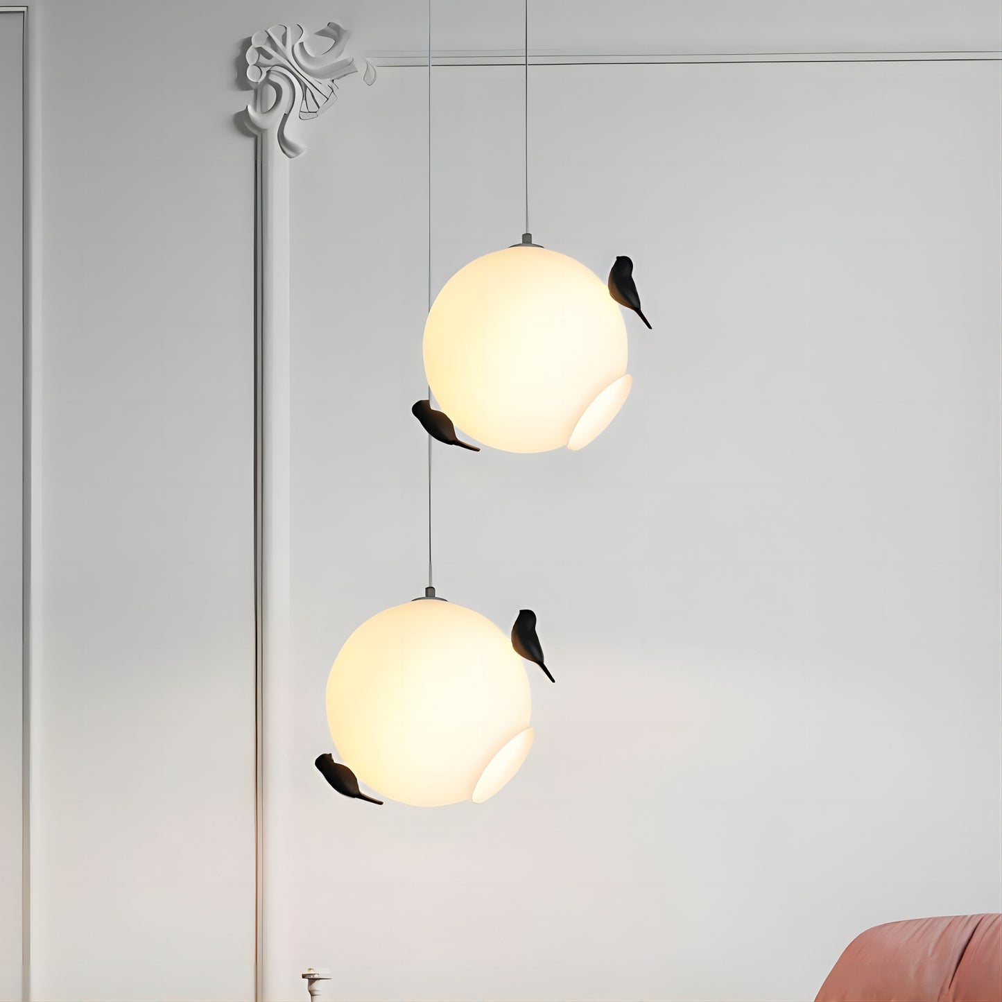 Bird Glass Pendant Lamp