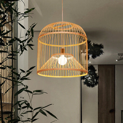 Birdcage Bamboo Rattan Lantern Lamp