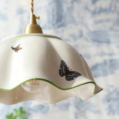 Butterfly Ceramic Pendant Lamp