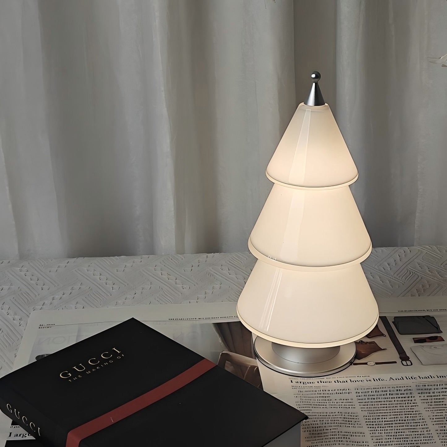 Christmas Tree Glass Table Lamp