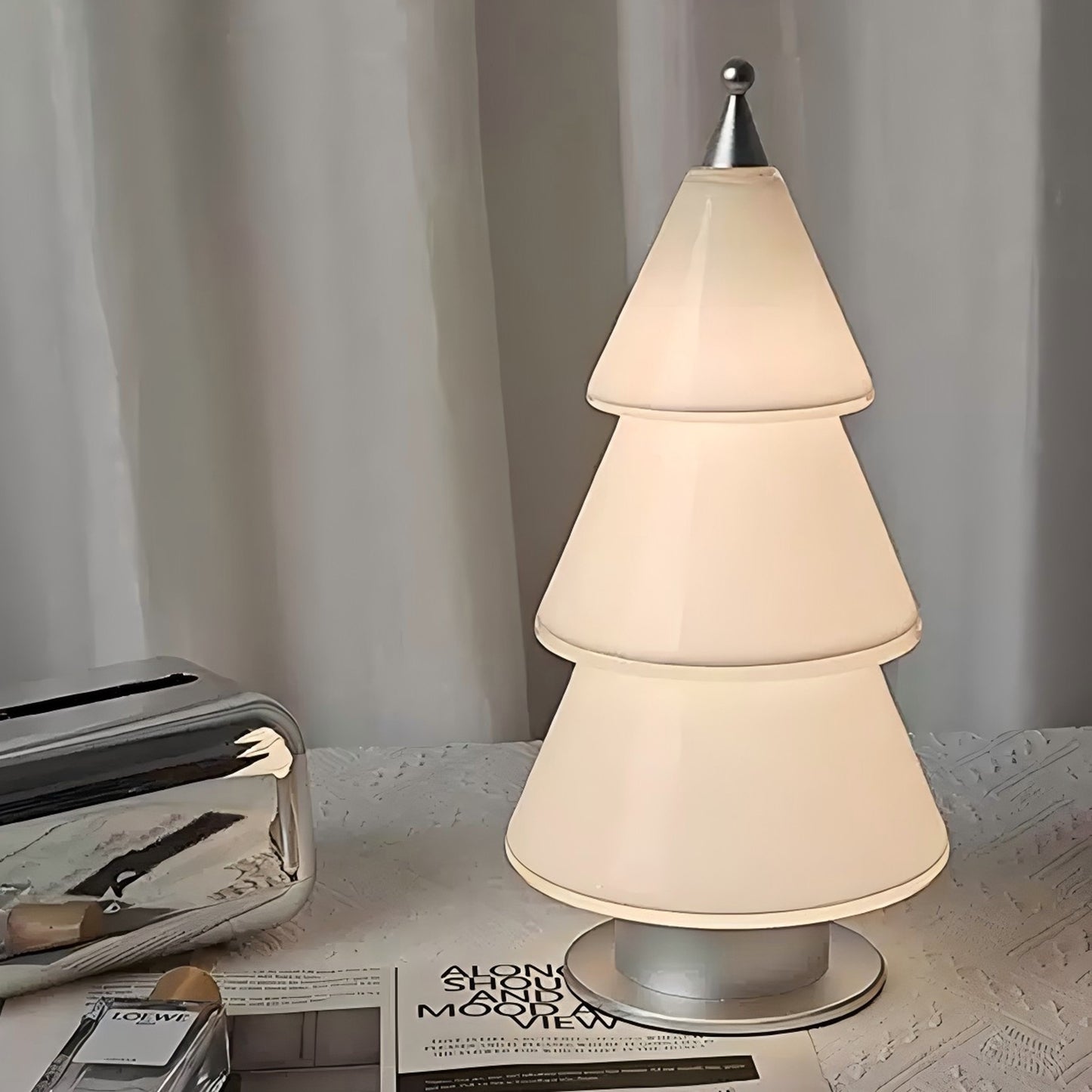 Christmas Tree Glass Table Lamp