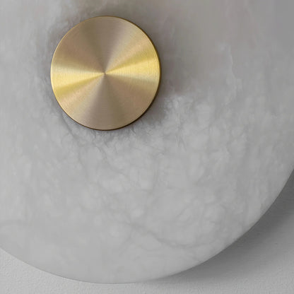 Disc Shaped Alabaster Wall Light