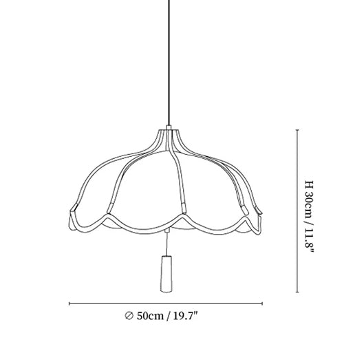 Fabric Petal Pendant Lamp