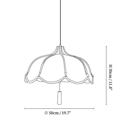 Fabric Petal Pendant Lamp