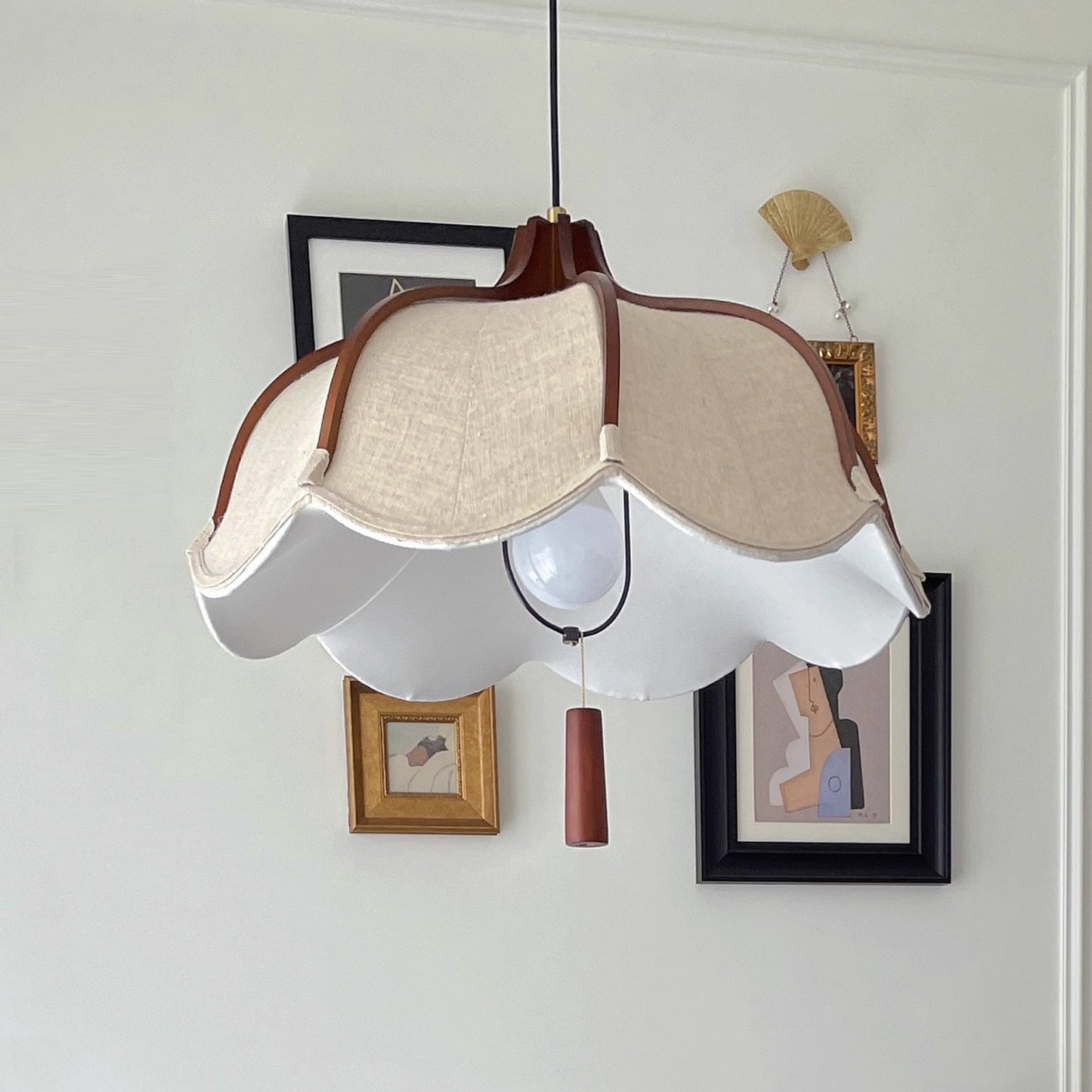 Fabric Petal Pendant Lamp