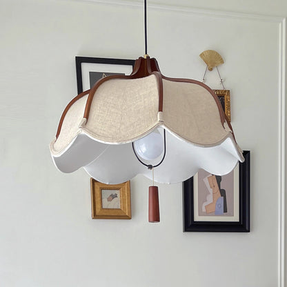 Fabric Petal Pendant Lamp