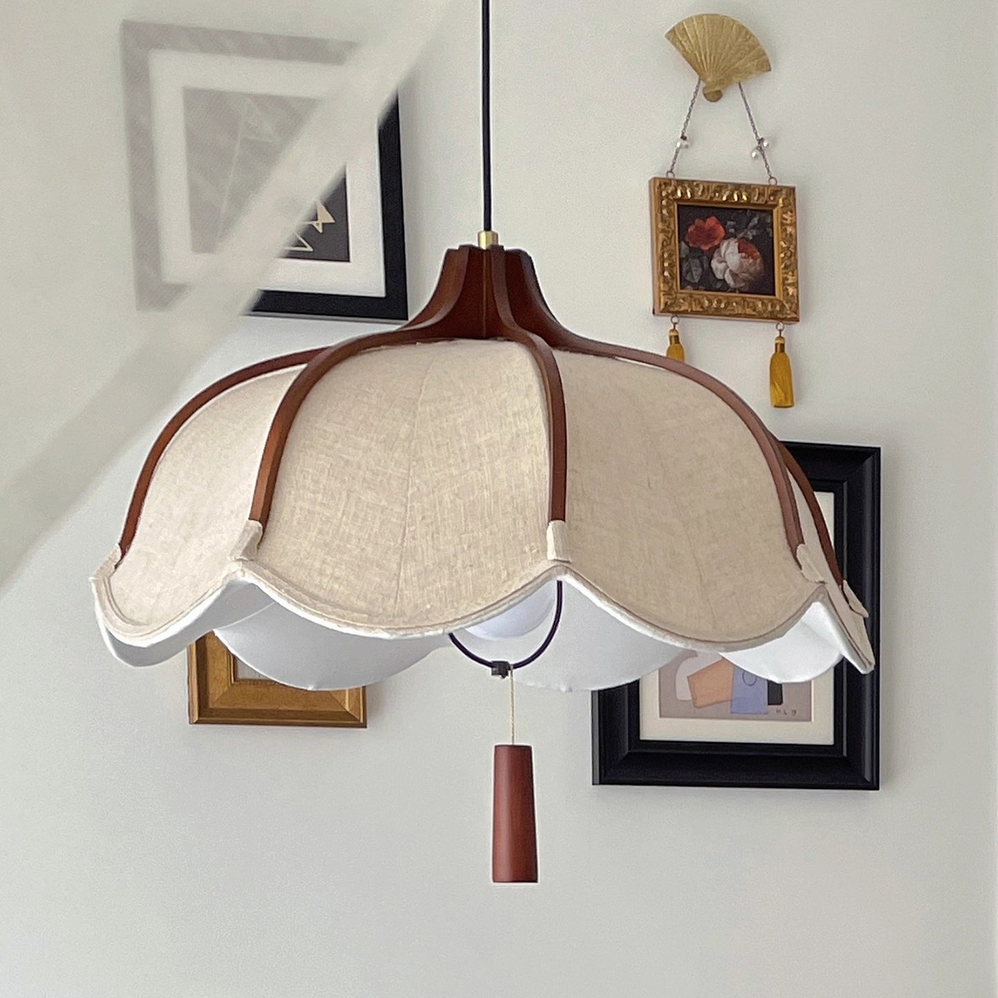 Fabric Petal Pendant Lamp