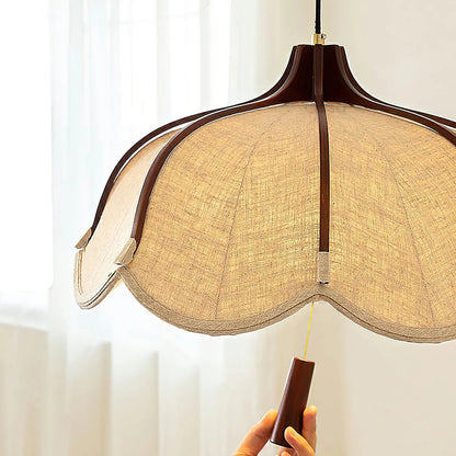 Fabric Petal Pendant Lamp