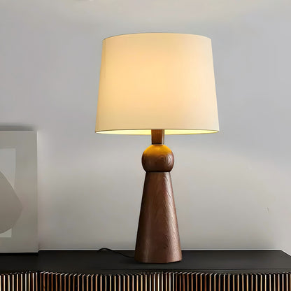 Fabric Wax Wood Table Lamp