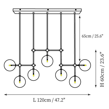 Glass Globe Mobile Chandelier