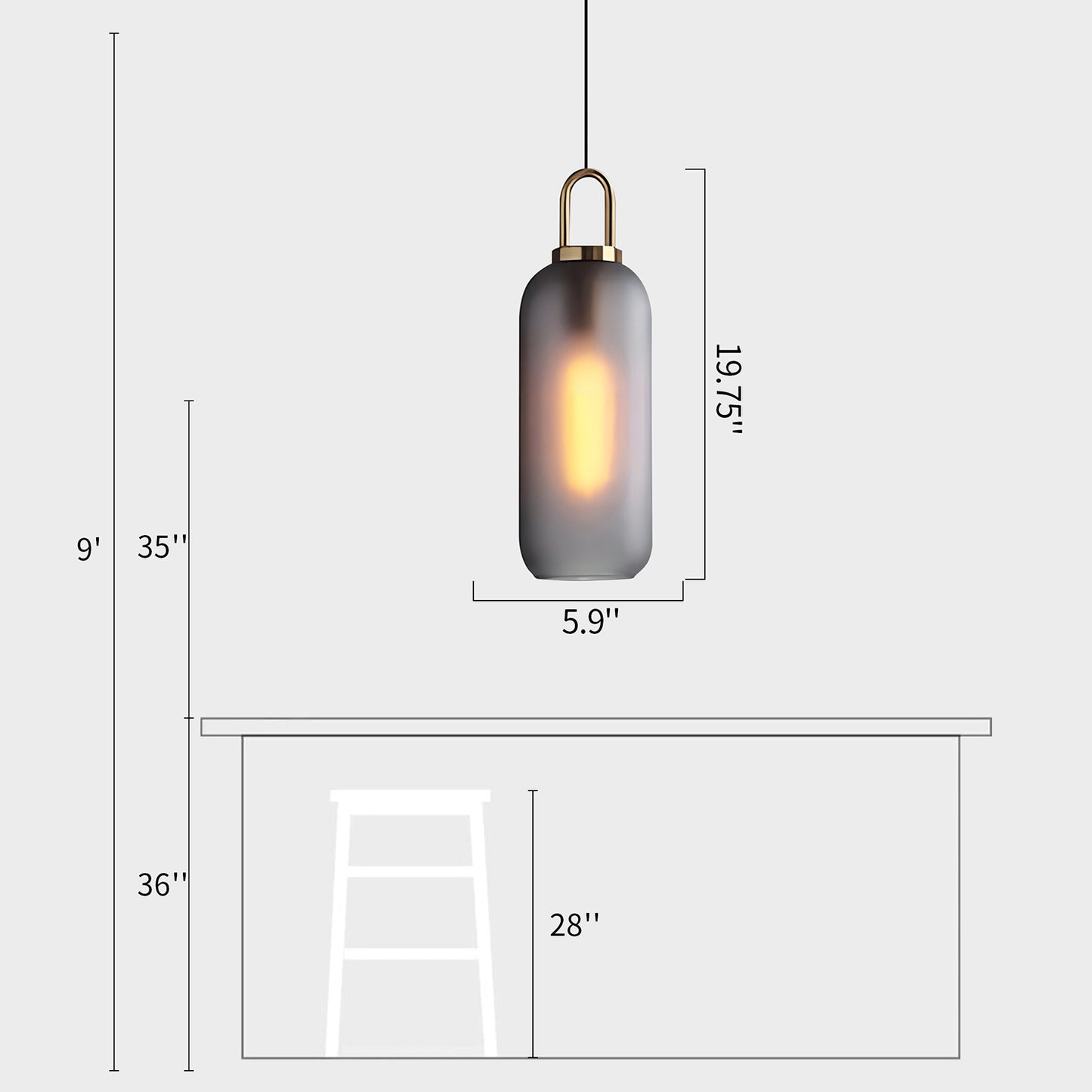 Glass Pendant Light