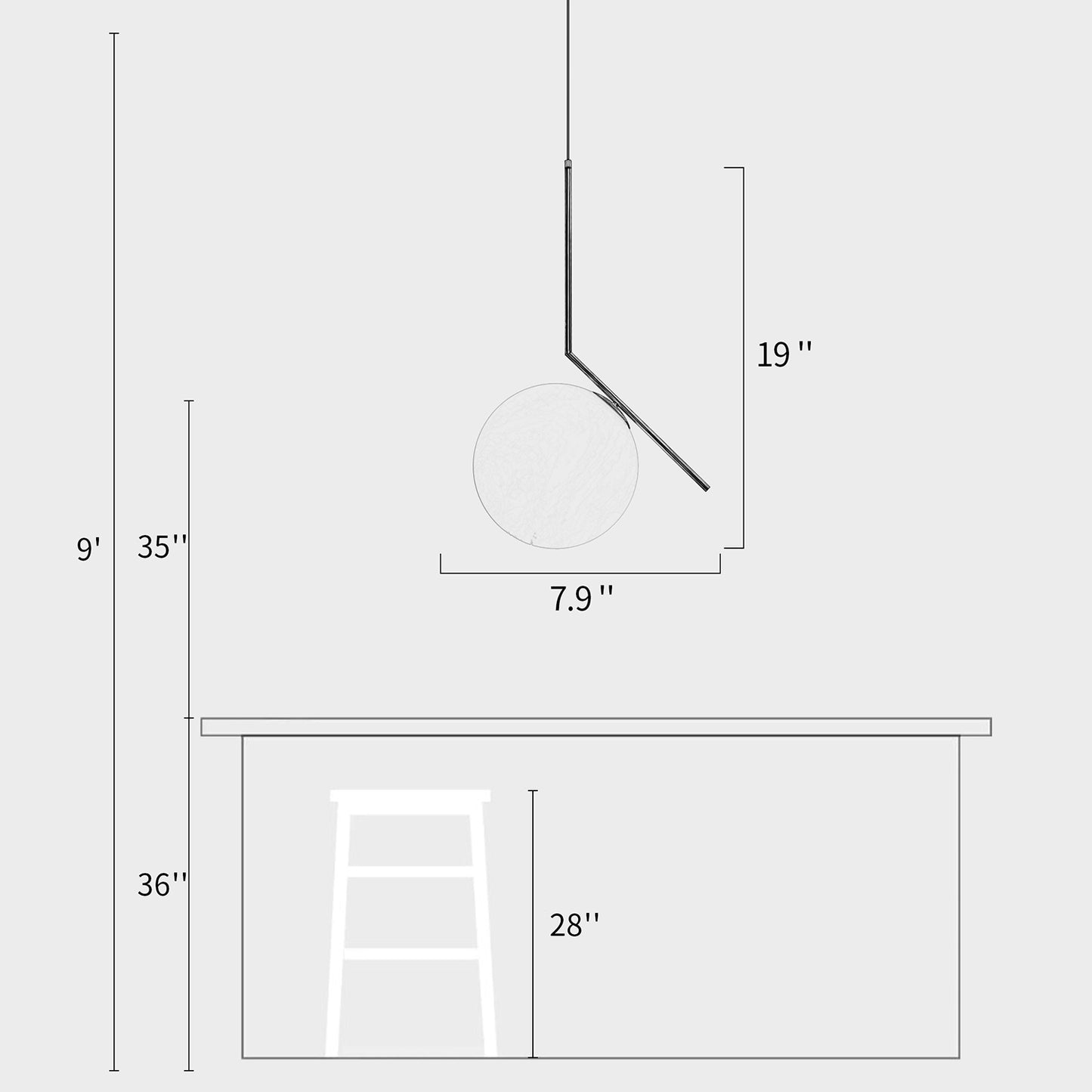 IC Glass Pendant Light